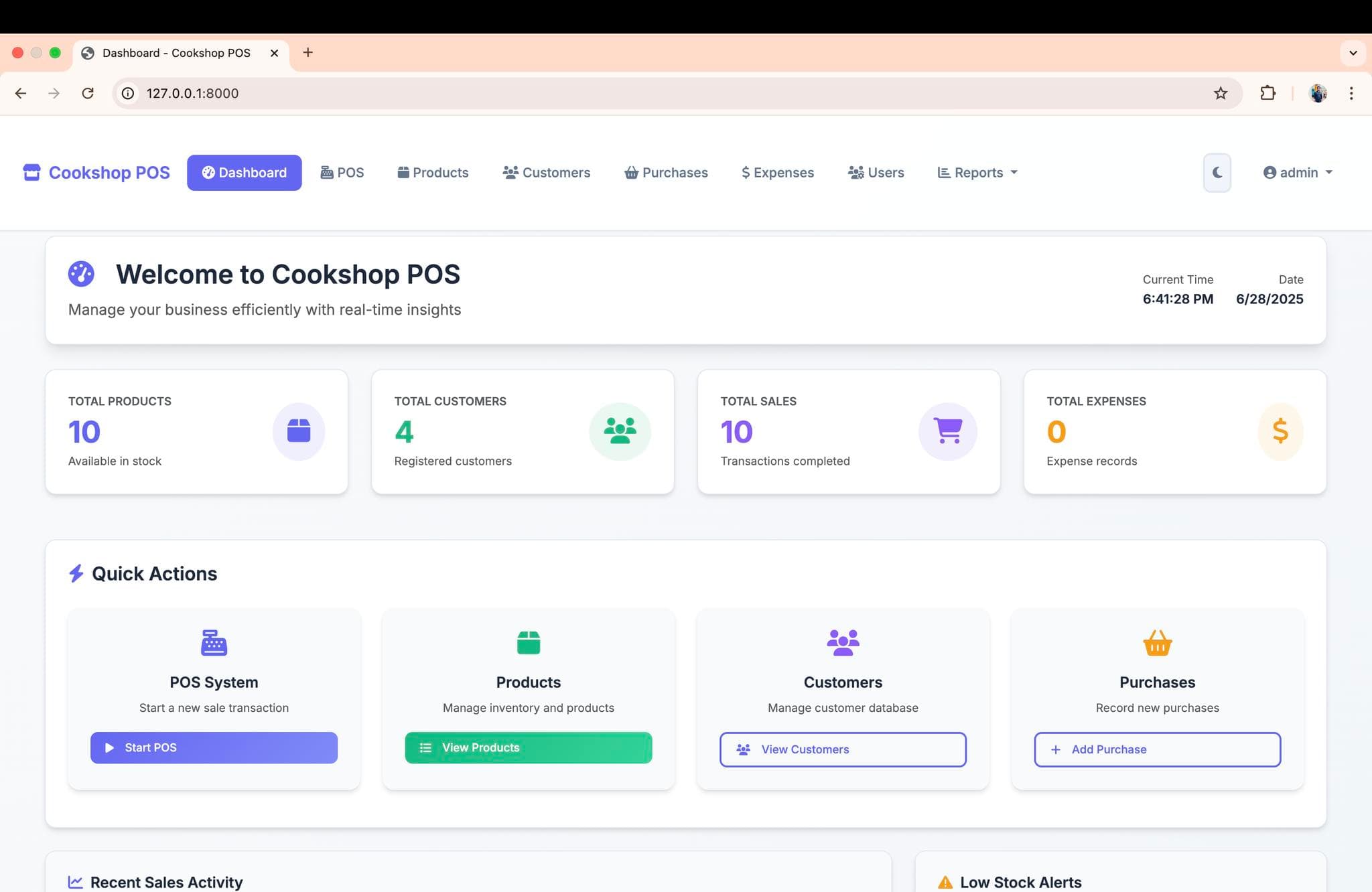 POS Software (Cookshop) screenshot 1